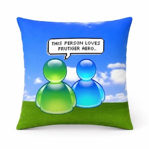 Frutiger Aero Pillow Case Msn Icon Y2K Windows Cyber Core Internet | 2 set throw pillow