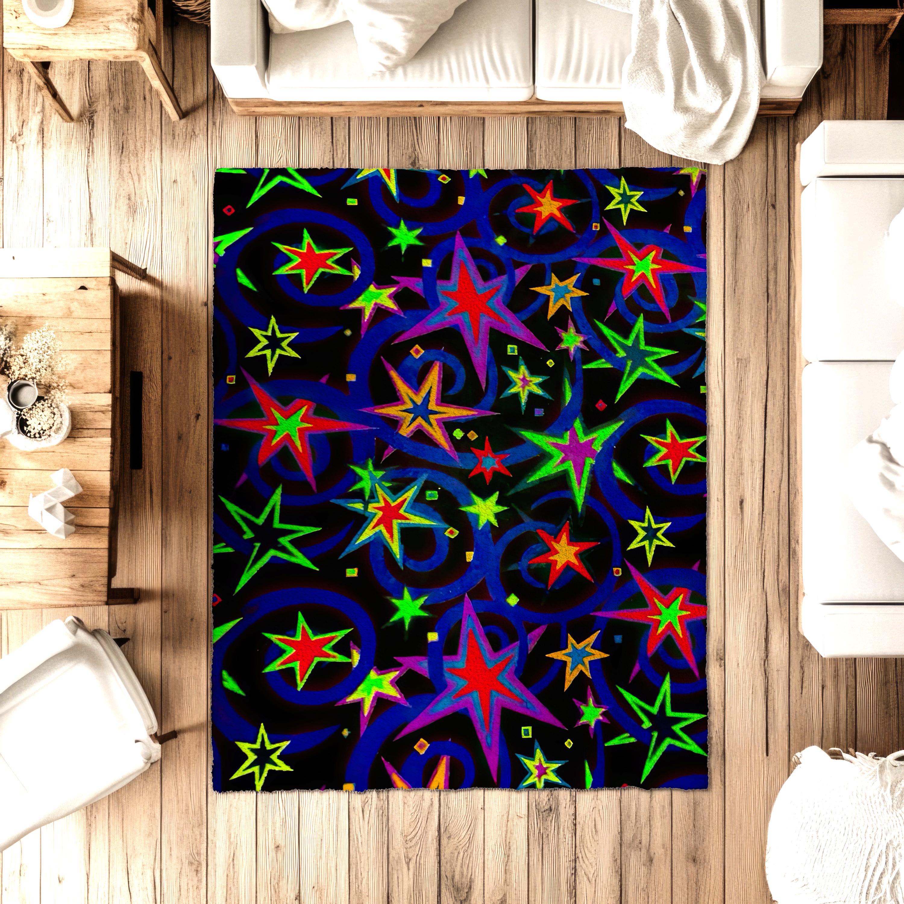 PAUSE HAND-ROOM KNIT アンゴラ　ラム　70s 80s 90s SOLD Vintage Lisa Frank style tiger latch hook rug. 40 inch