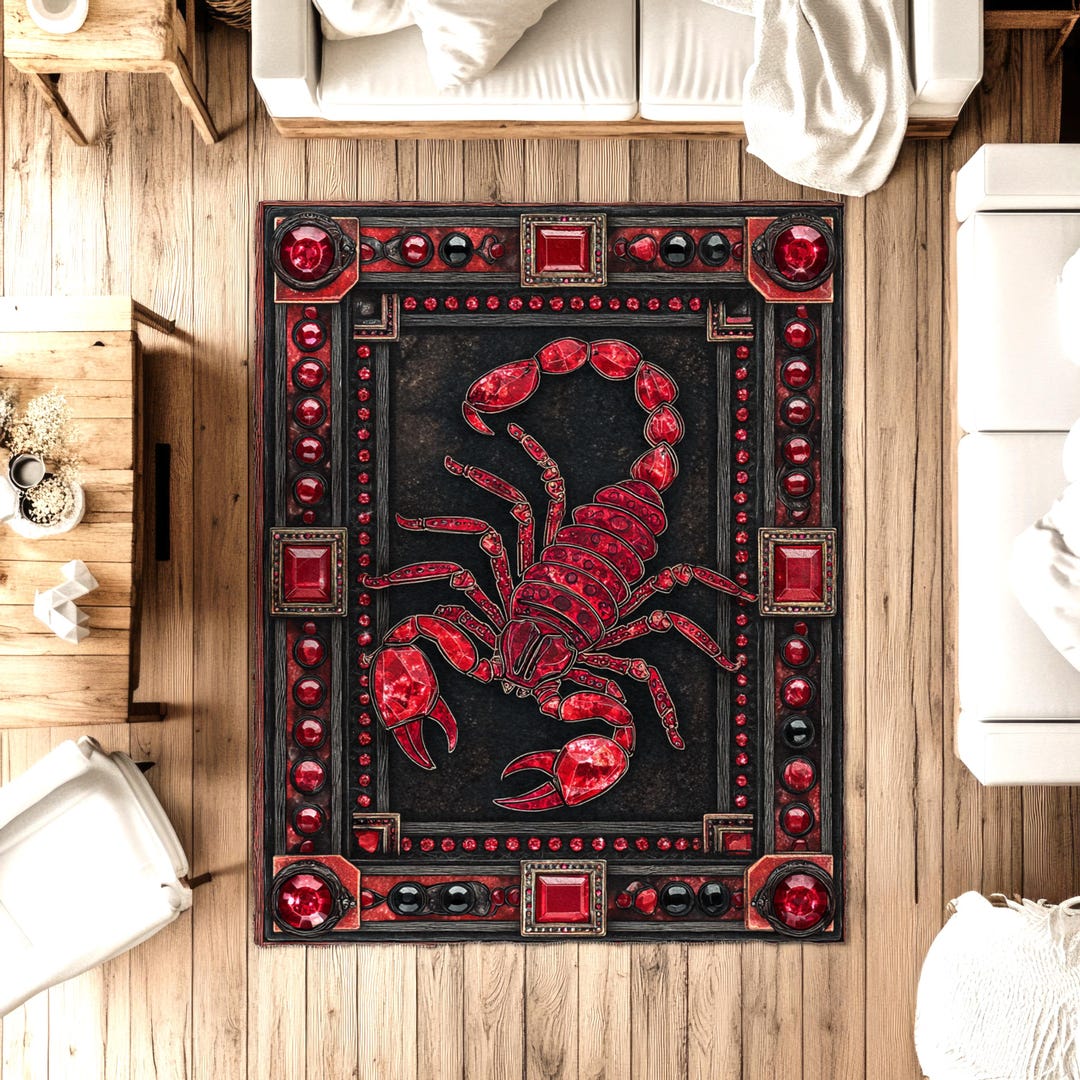 Scorpion Rug: Goth Witch Horror Decor - Gothic Home Gift - Etsy
