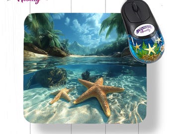 ALFOMBRILLA DE RATÓN Tropical Frutiger Aero Aqua Y2K, Frutiger Aero, océano, regalo de acuario, regalo de delfín, artículo novedoso, decoración marina, regalo novedoso, playa