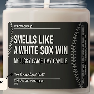 Smells Like a White Sox Win Candle Chicago White Sox Candle Baseball Candle White Sox Gifts White Sox Merch Game Day Decor Sport Themed Gift