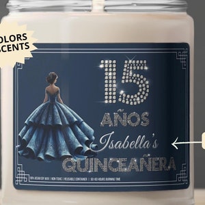 Quinceanera Gift Personalized Quinceanera Candle Gift Mis Quince 15 Anos gift Sweet Sixteen Favors Mis Quince Anos 15th Birthday Party Mis15