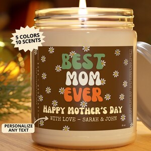Worlds Greatest Mom Custom Happy Mother&#39;s Day Gift With Candle for Mom Personalized Mother&#39;s Day Candle Gift Set Gift from Daughter Mom Mimi