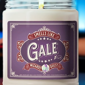 Gale Candle, Baldur&#39;s Gate 3 Wizard, Sea Salt & Orchid Scent