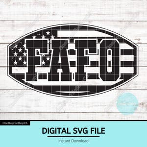 FAFO Flag SVG | Oval USA Silhouette Design | Patriotic American Design | Laser Ready Patch File | Bold Freedom Graphic