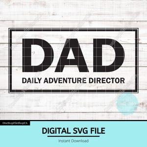 Arquivo para Patch de Boné "DAD" | Patch de Couro para Bonés | SVG para Boné "DAD" | Para o Papai | Diretor de Aventuras Diárias | Download Instantâneo - Arquivo SVG | Pronto para Impressão a Laser