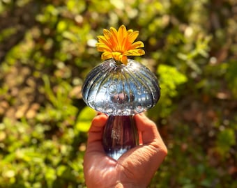 Vase en verre pour boutons de champignons, décoration florale pour la maison, décoration de champignons, vase à fleurs créatif, cadeau pour amateur de plantes, petit vase champignon, cadeau de pendaison de crémaillère