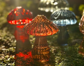 Vase en verre pour boutons de champignons, décoration florale pour la maison, décoration de champignons, vase à fleurs créatif, cadeau pour amateur de plantes, petit vase champignon, cadeau de pendaison de crémaillère