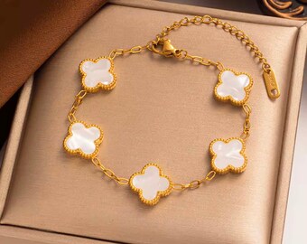 Clover Bracelets 18K Gold Plated  | Stainless Steel | Perfect Gift | Women's Jewellery | Bracelet | Fashion Jewellery |