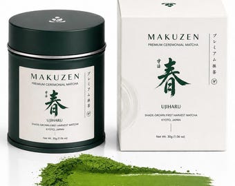 Authentic Japanese ceremonial matcha , First harvest . Stone-ground , Uji , Kyoto Prefecture