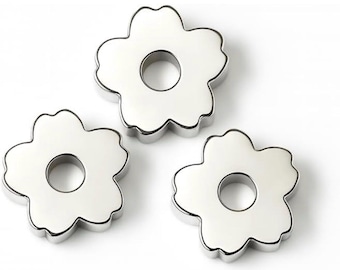 Set of 3 Stainless Steel Matcha Sifter Beads/Weights – Cherry Blossom Design, Clump-Free Tool matcha tool for faster clum free matcha