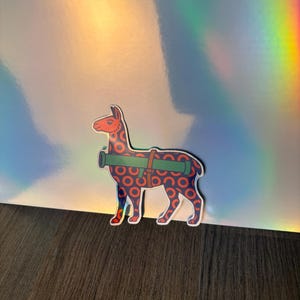 Phish Llama Gamehendge Fishman Mumu Dye Cut Holographic Sticker