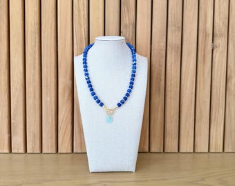 Nantasket Collection Sea Glass Necklace, Blue Beaded Necklace, Nantasket Beach Jewelry, Coastal Jewelry, Sea Glass Jewelry, Beach Gift