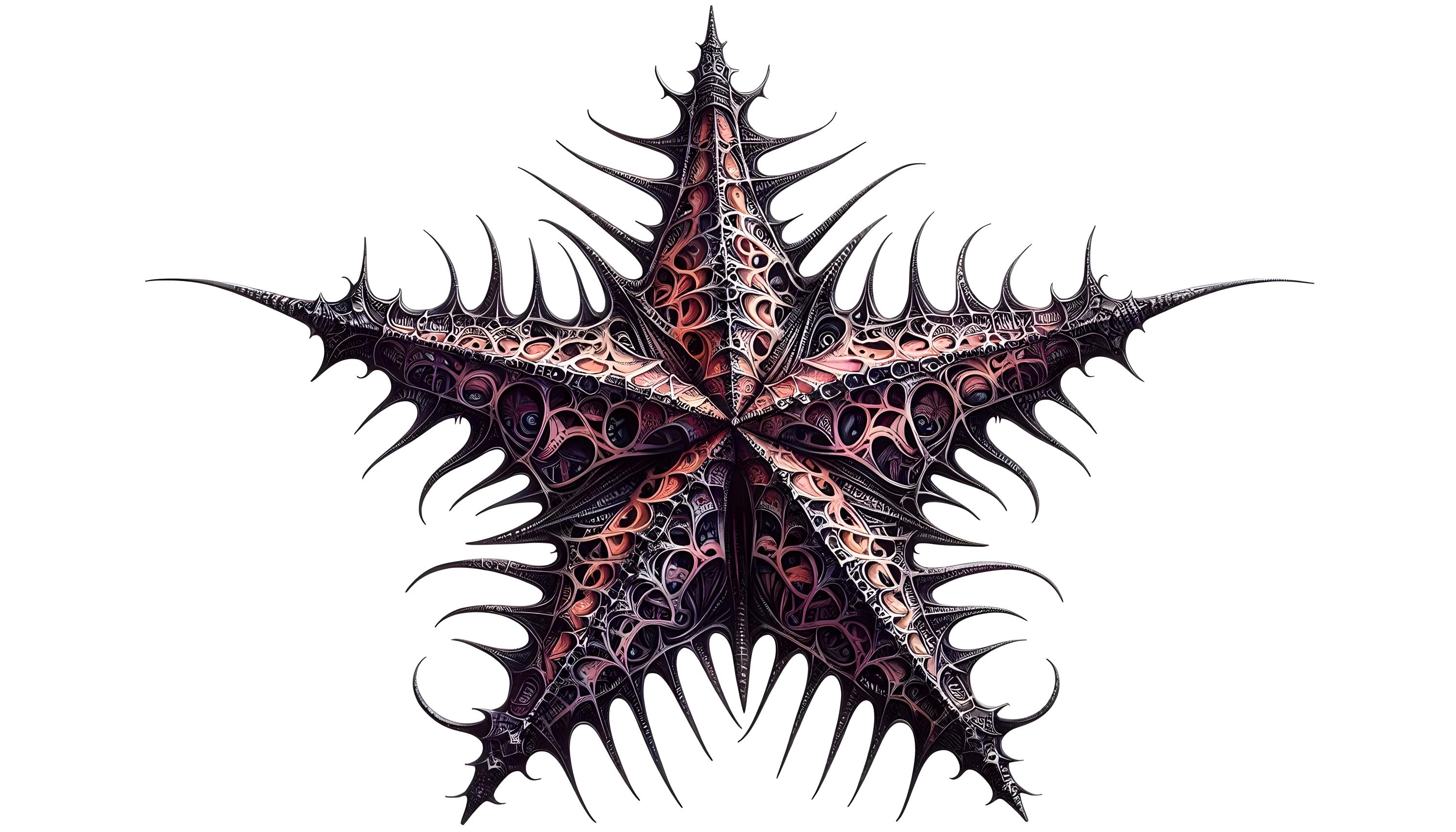 14 Watercolor Gothic Starfish Clipart JPG Files, Spirit Animal Tattoo ...