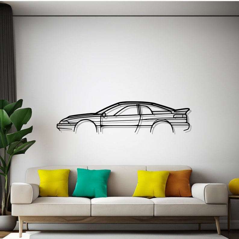 Car Silhouette Wall Art, Metal Wall Decor, Gift for Car Lovers, Car