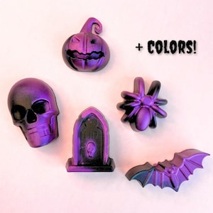 Set of 5 Magnetic spooky jumping spider ledges | Halloween jumping spider enclosure decor set