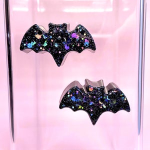 Set of 2 Glitter Bat Jumping spider shelves | Jumping spider ledges | Spooky jumping spider accessories | Jumping spider enclosure decor