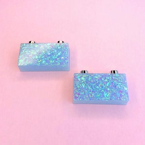 Set of 2 LULLABY Jumping spider shelves | Glitter Blue Jumping spider Ledges