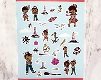 Summer Nautical Sticker Sheet – Sailor Designs