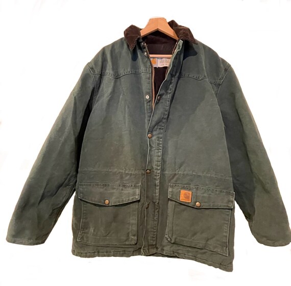 Moss green top carhartt jacket