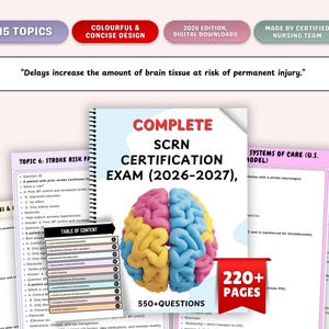 SCRN Exam Prep 2026 2027 | 550 Practice Questions with Answers | PDF Download