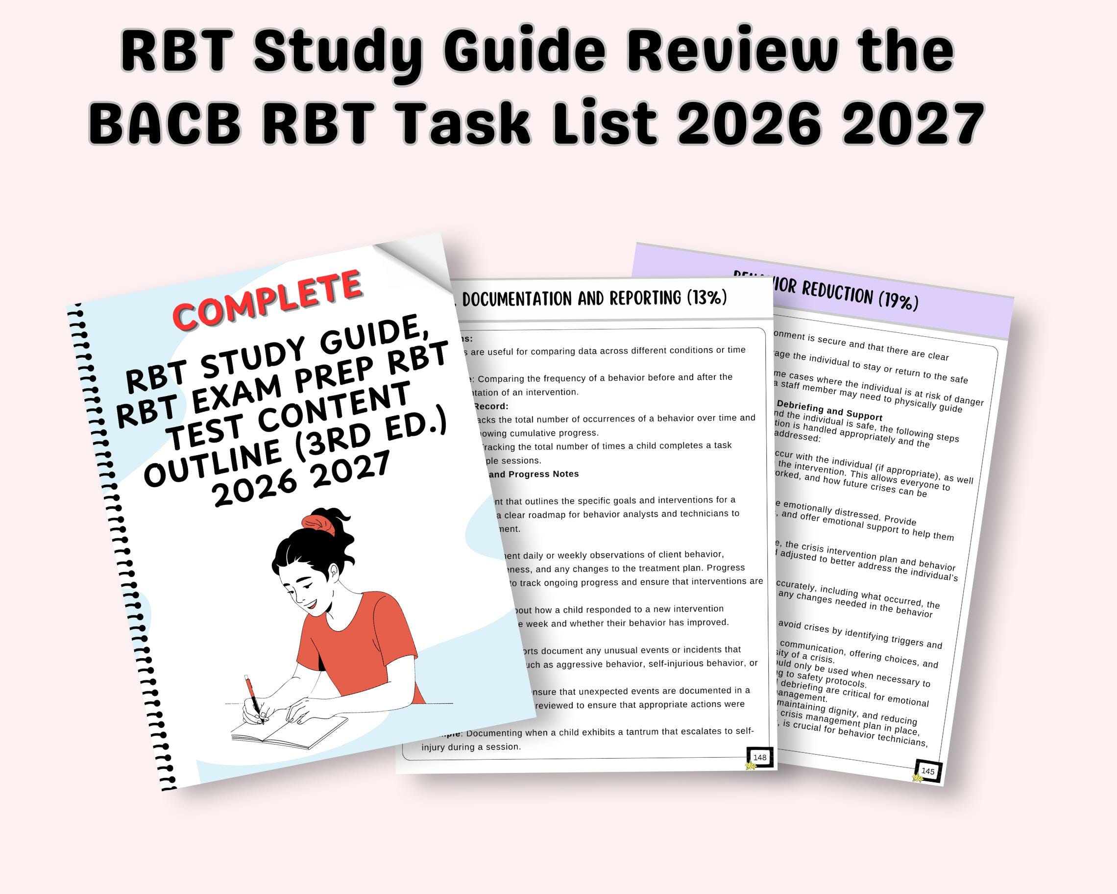 RBT Exam Study Guide 2026-2027, ABA Printable, Task List (3rd Ed ...
