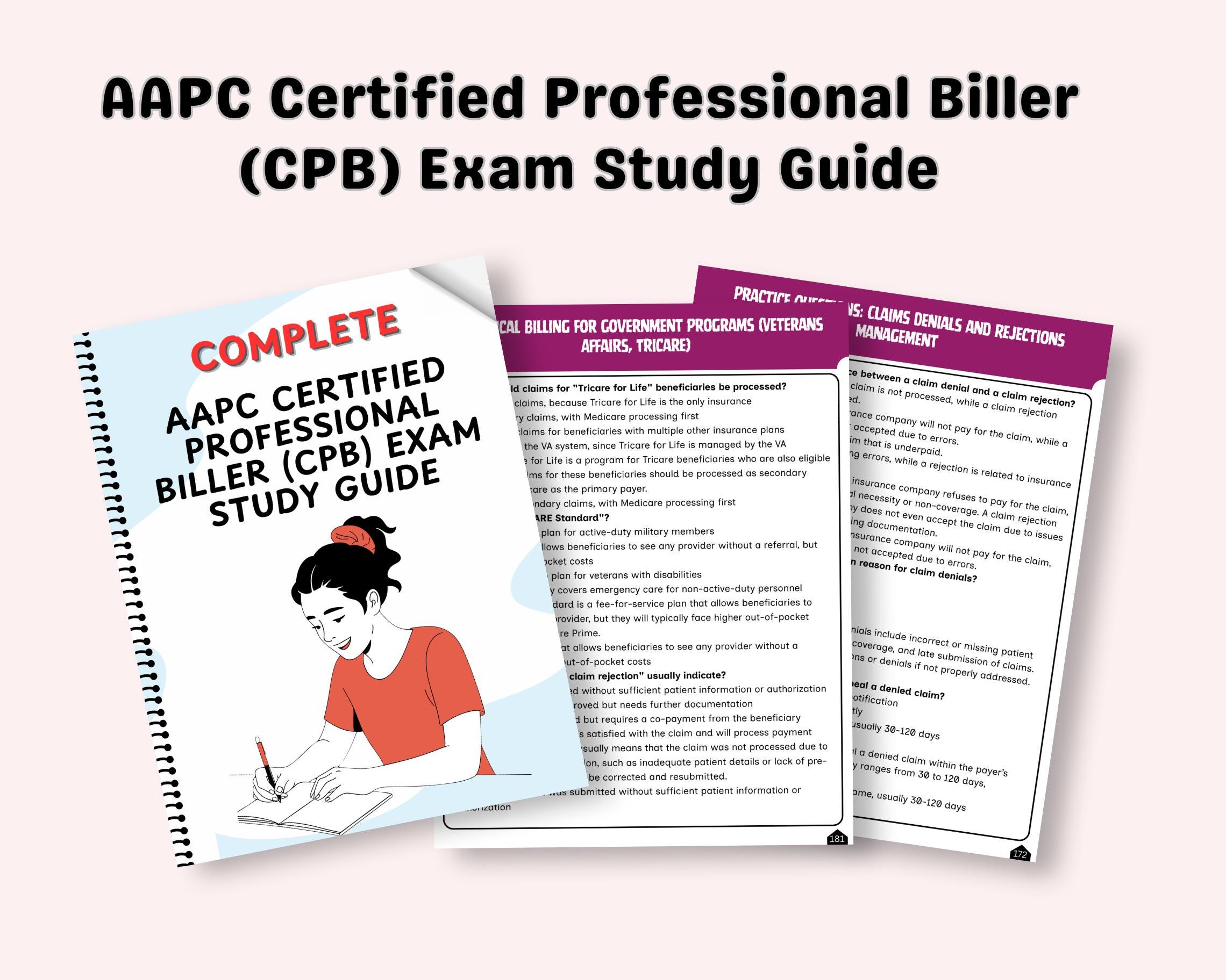 CPB Exam Study Guide: AAPC Certified Professional Biller Test Prep (digital Download, 2026 ...