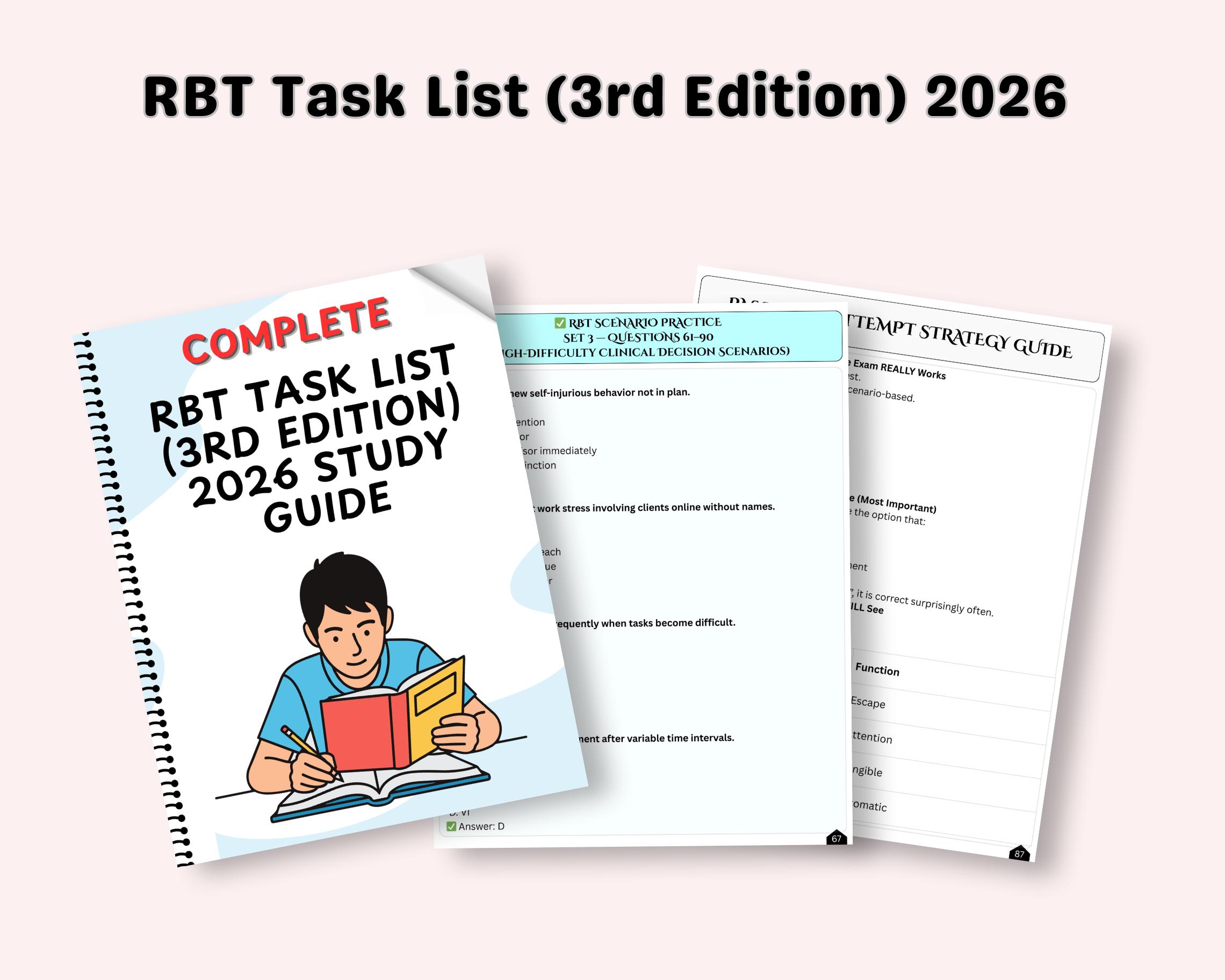 RBT Task List (3rd Edition) 2026 STUDY GUIDE - Etsy