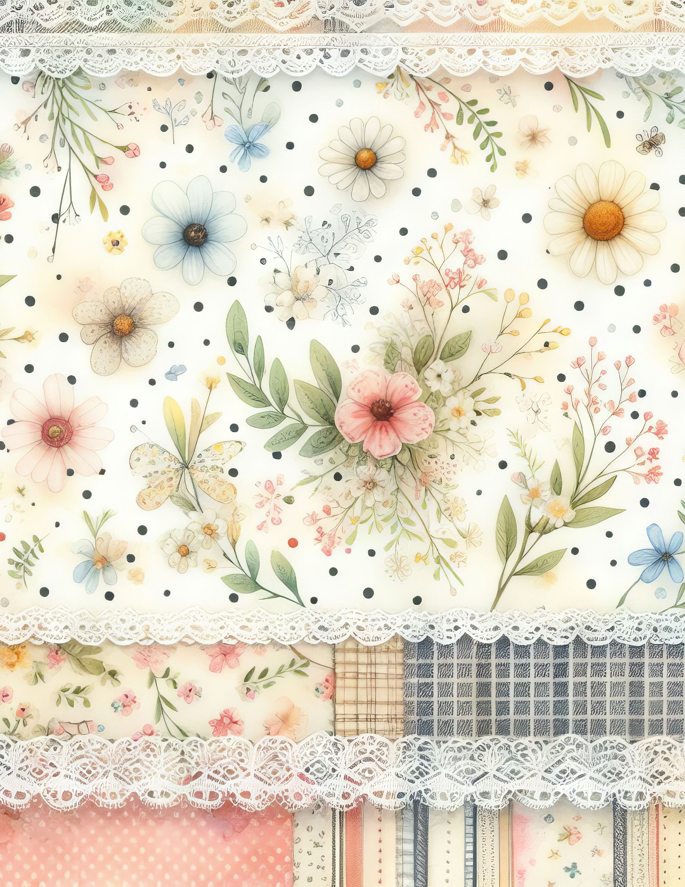 Calico Paper Clip Art Bundle 10 High Res Watercolor Jpgs for Junk ...