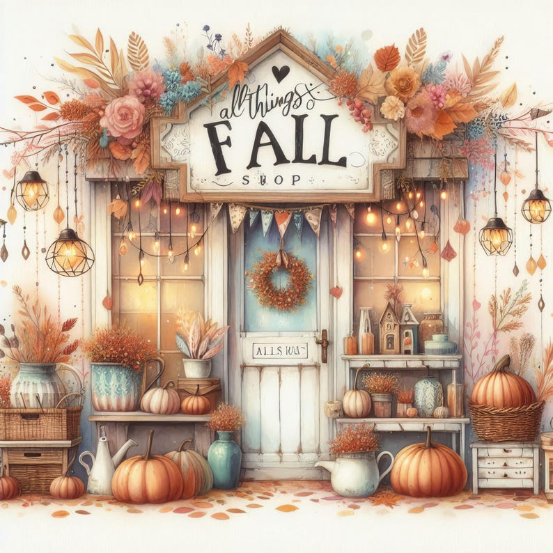 All Things Fall Shop: Clip Art 10 High Res Watercolor Jpgs for Junk ...