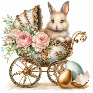 10 fichiers JPG aquarelle haute résolution de Royal Bunnies pour la journalisation indésirable, Pâques, fabrication de cartes, téléchargement numérique, fantastique, fantaisiste