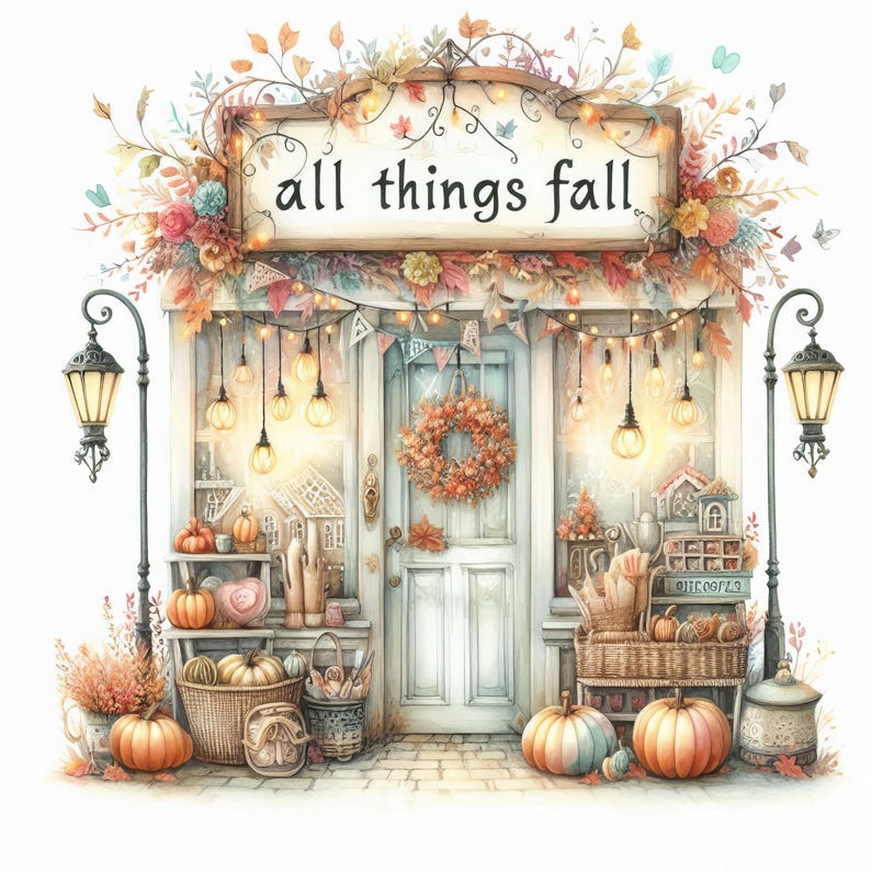 All Things Fall Shop: Clip Art 10 High Res Watercolor Jpgs for Junk ...