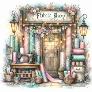 Fabric Shop 10 hochauflösende JPGs in Aquarellfarben aus Papier, Junk Journaling, Scrapbooking, Kartenherstellung, digitaler Download, Fantasie, Skurril, Nähen