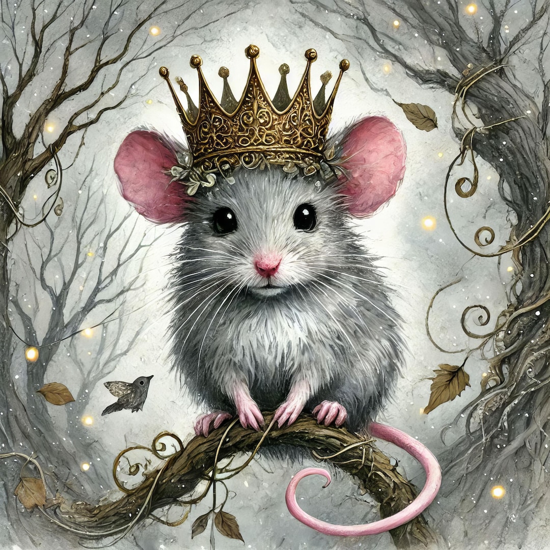 Enchanted Forest Mouse: Watercolor JPEG Art Whimsical Fantasy Prints ...
