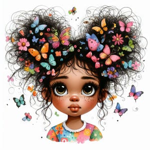 Schrullig Schmetterling Mädchen Clip Art 10 hochauflösende Aquarell JPGs Junk Journaling Scrapbooking Kartenherstellung Digitaler Download Kit Fantasy wunderlich