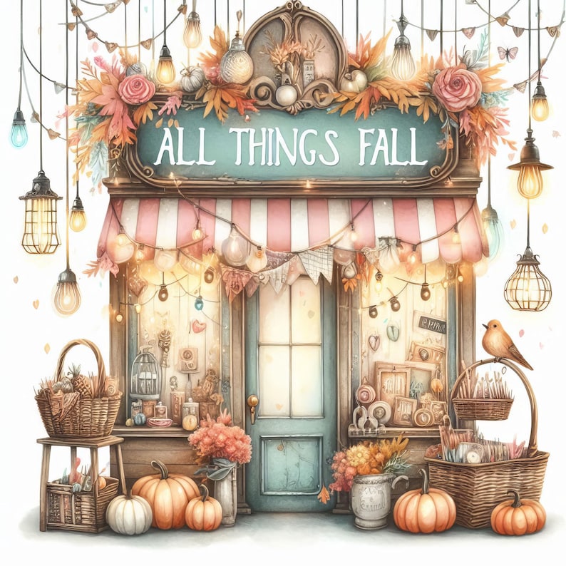 All Things Fall Shop: Clip Art 10 High Res Watercolor Jpgs for Junk ...