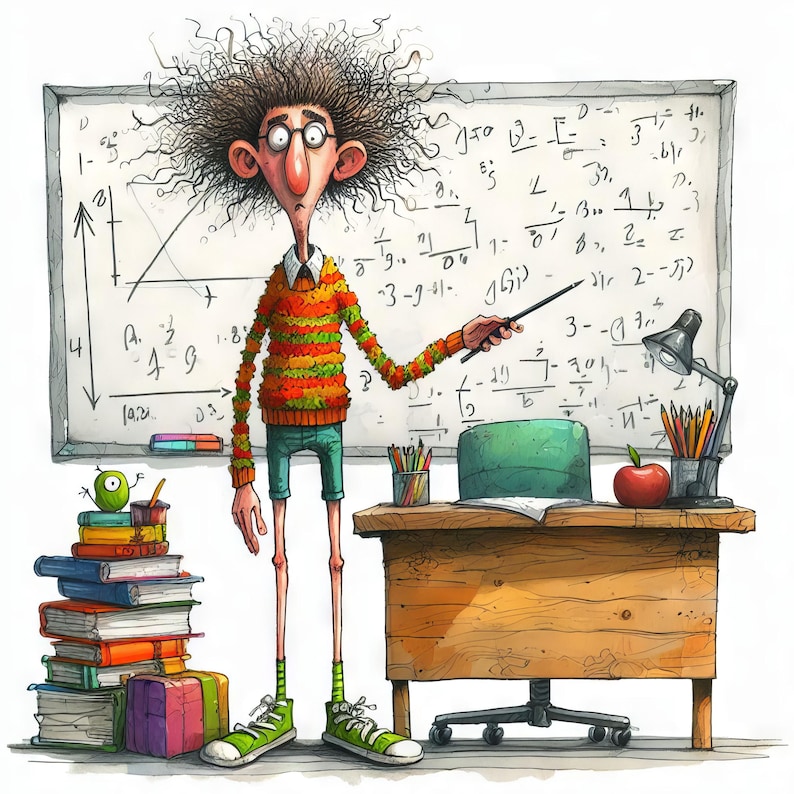 quirky-teacher-clip-art-10-high-res-watercolor-jpgs-junk-journaling