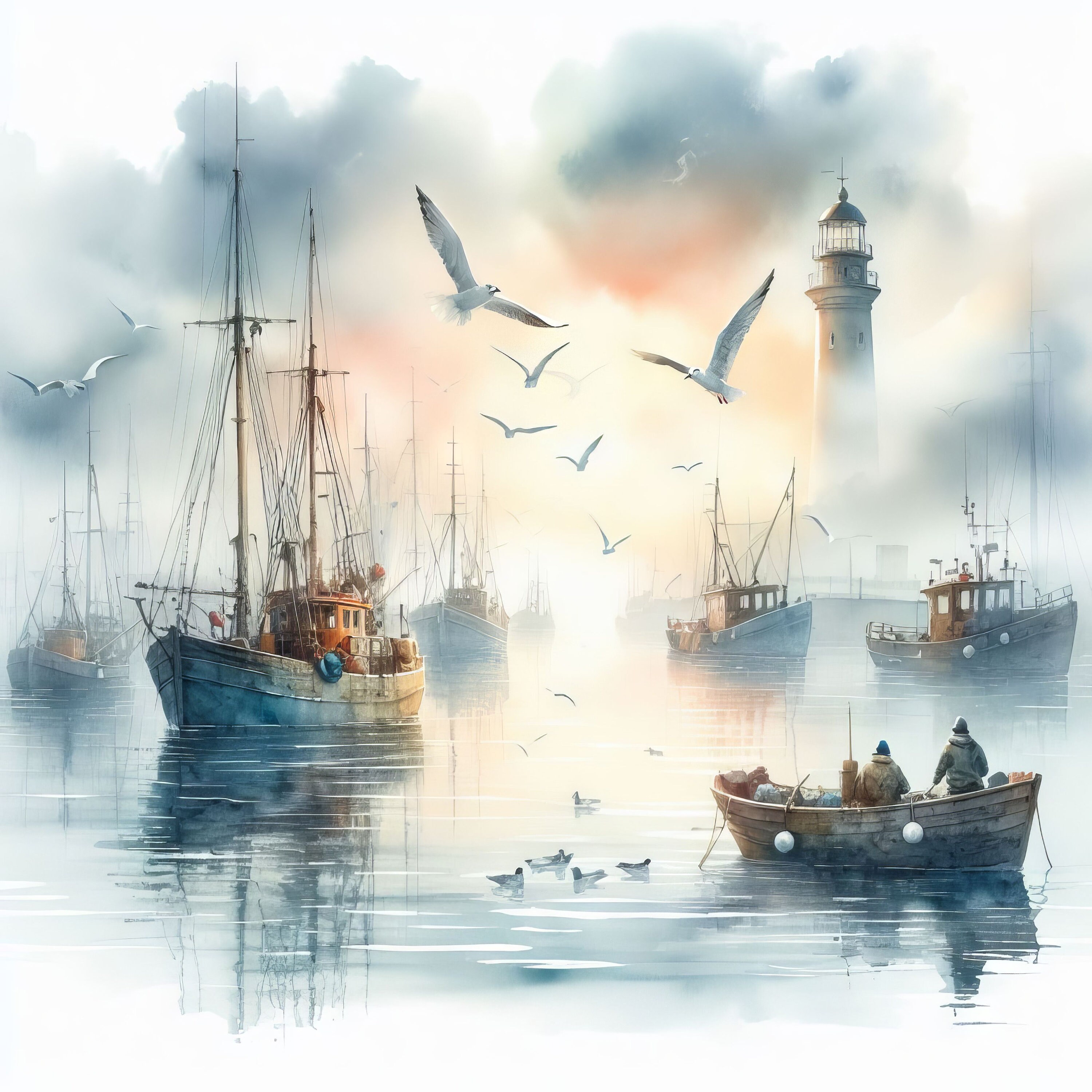 Misty Harbor Clip Art 10 High Res Watercolor Jpegs Junk Journaling misty-harbor-clip-art-10-high-res-watercolor-jpegs-junk-journaling