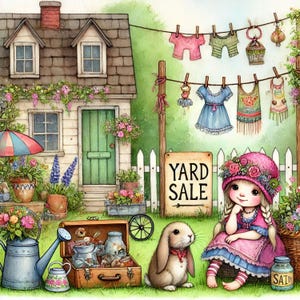 Werfverkoop 10 high-res aquarel jpg's ongewenste journaling, scrapbooking, kaarten maken, digitale downloadkit, fantasie, grillig