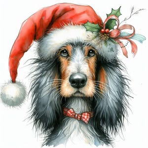 Urlaub Hunde Clip Art 10 hochauflösende JPGs in Aquarell Farben für Junk Journaling, Scrapbooking, Kartenherstellung, digitaler Download, Fantasie, wunderlich