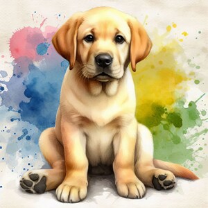 Yellow Lab Clip Art 10 High Res Watercolor Jpgs for Junk Journaling ...