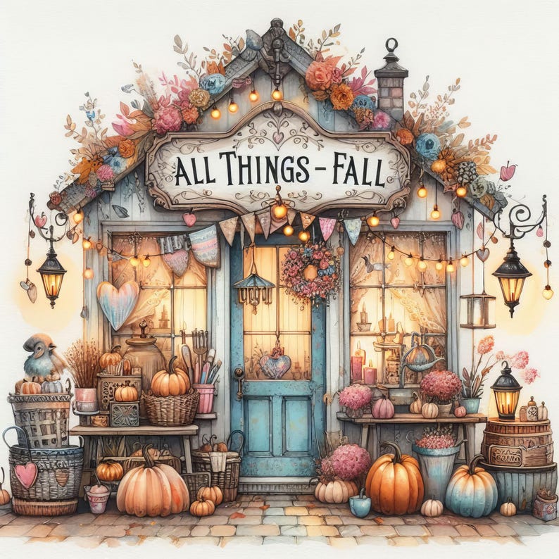 All Things Fall Shop: Clip Art 10 High Res Watercolor Jpgs for Junk ...