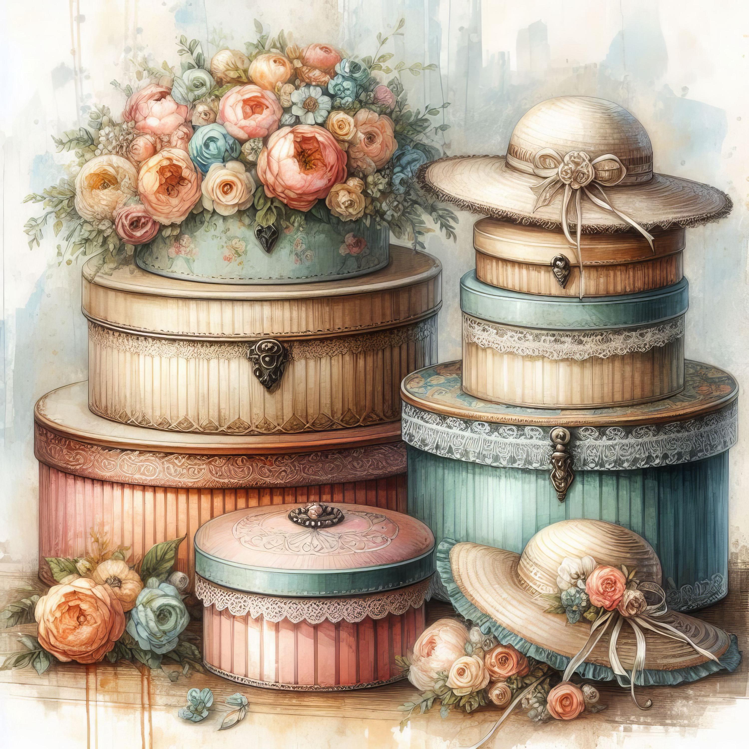 Vintage Hat Boxes - Etsy