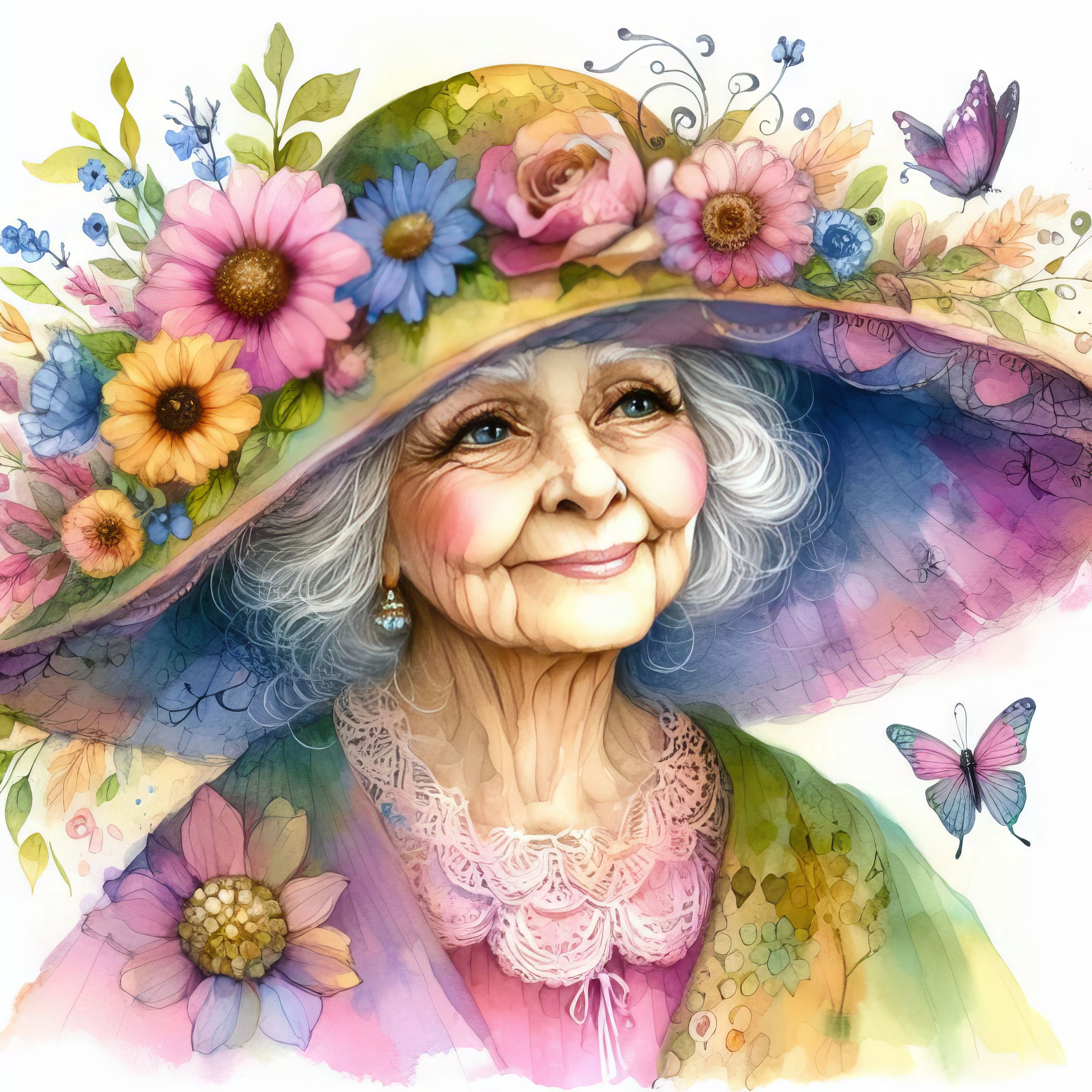 timeless-beauty-clip-art-10-high-res-watercolor-jpegs-junk-journaling