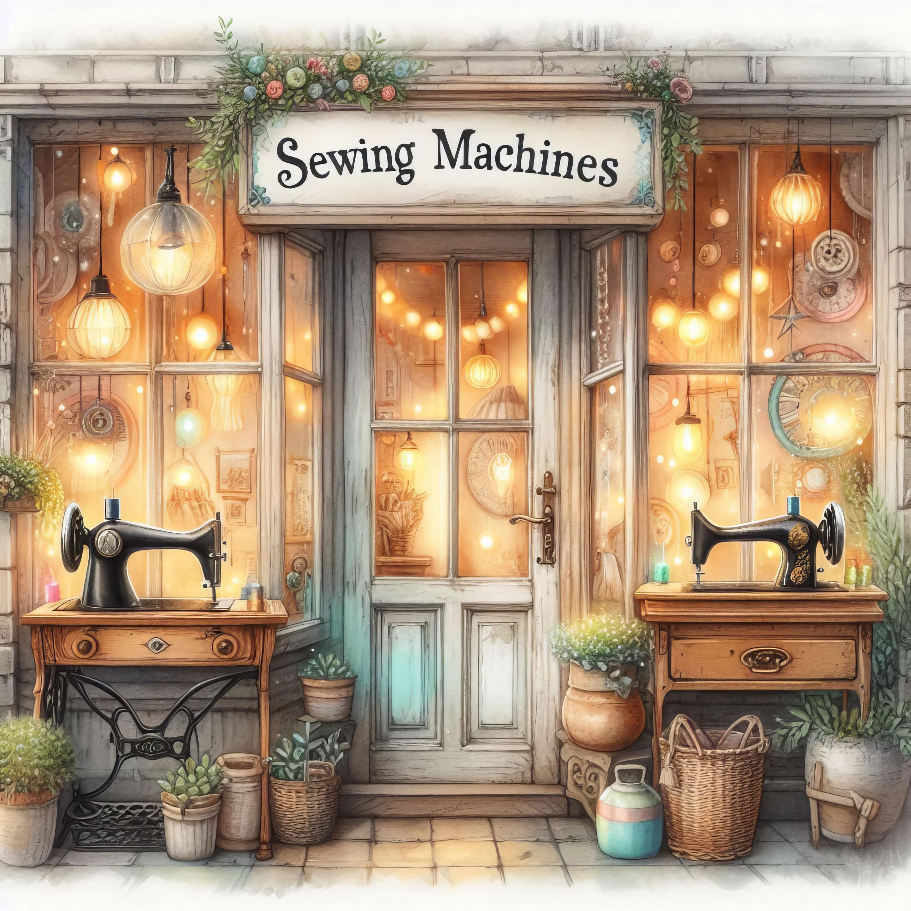 Sewing Machine Shop: Whimsical, Junk Journal, Ephemera, (digital ...