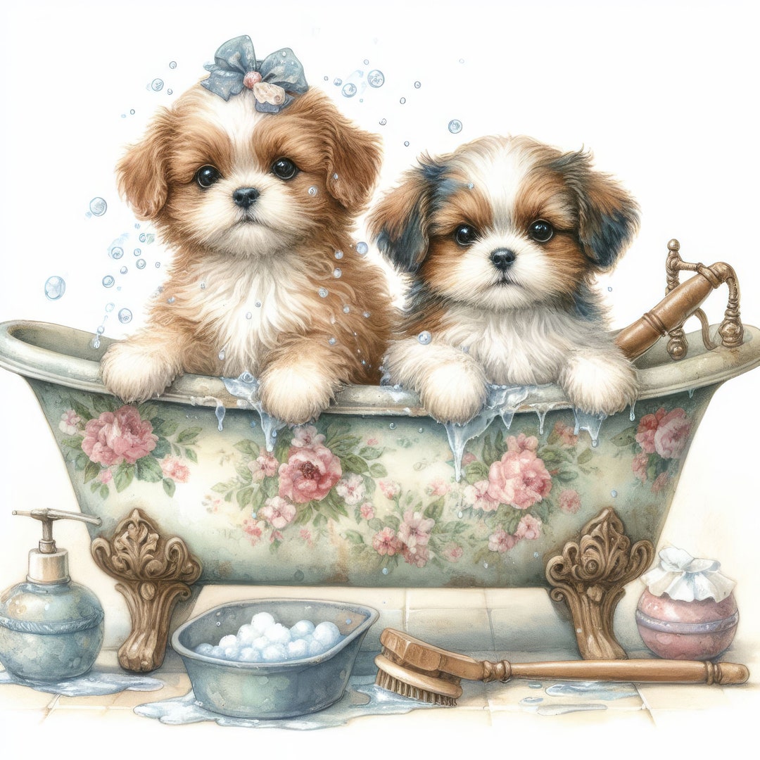 Bath Time For Puppies