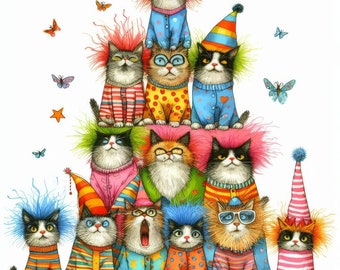 子猫との愛のクリップアート10選、水彩画クリップアートJPG、ジャンク