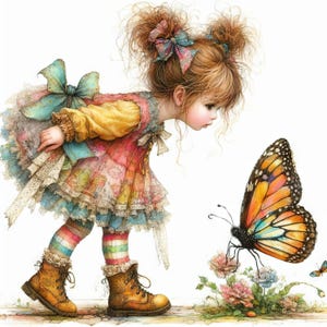 Butterfly Wonders 10 archivos JPG de acuarela de alta resolución para diarios basura, álbumes de recortes, creación de tarjetas, descarga digital, fantasía, caprichos