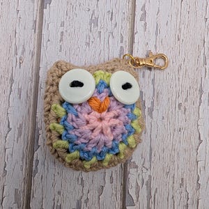 Mini Crocheted Owl Keychain