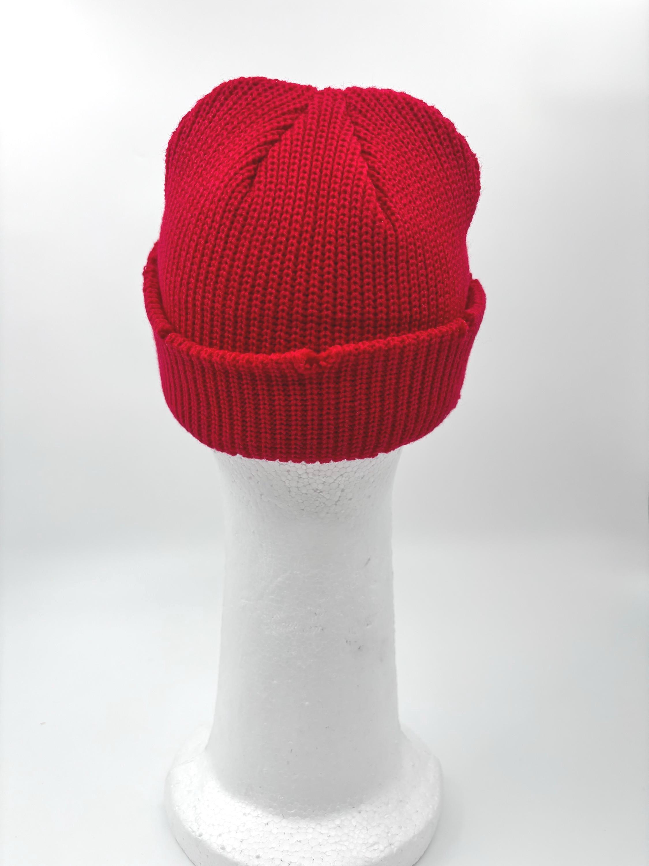 Red Bling Beanie| Distressed Embellished Fisherman Beanie 